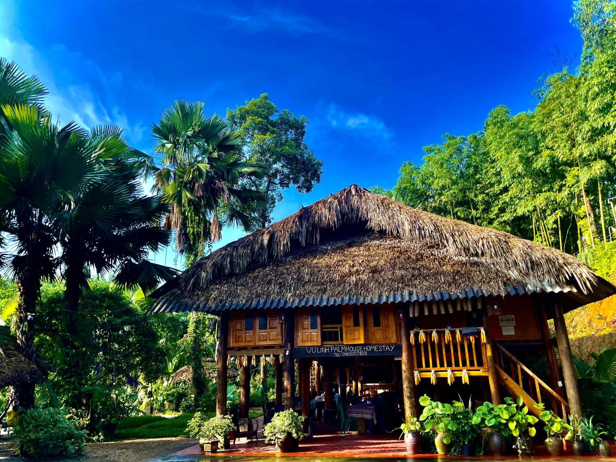 Vu Linh Palm House Homestay - Bungalow Yen Bai Exterior photo