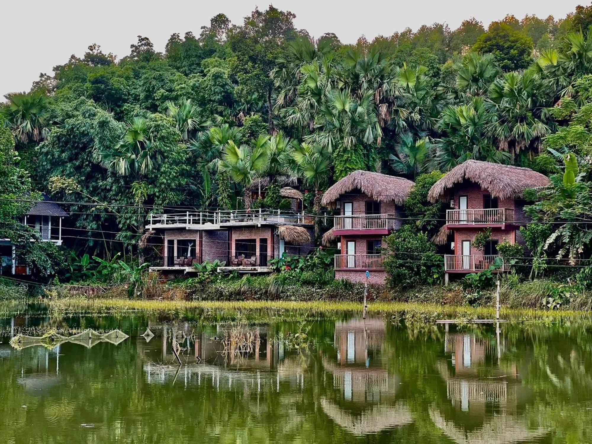 Vu Linh Palm House Homestay - Bungalow Yen Bai Exterior photo